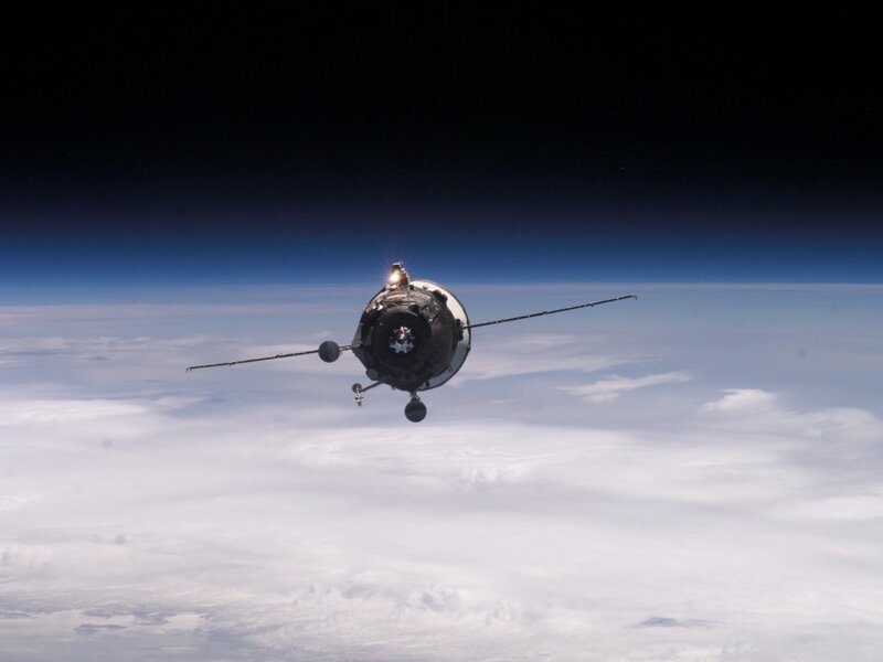 Spacecraft above Earth's atmosphere