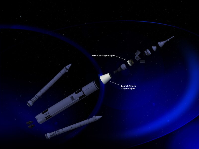 Spacecraft assembly in orbit