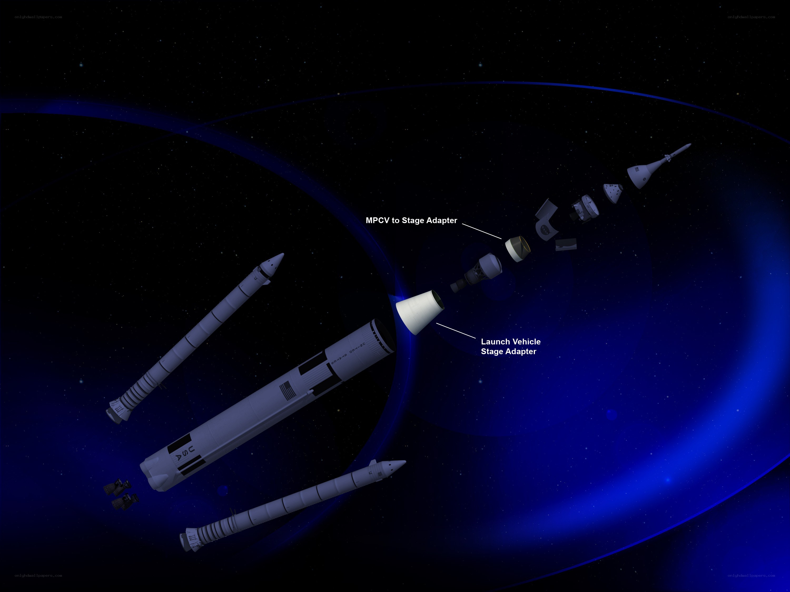 Spacecraft assembly in orbit