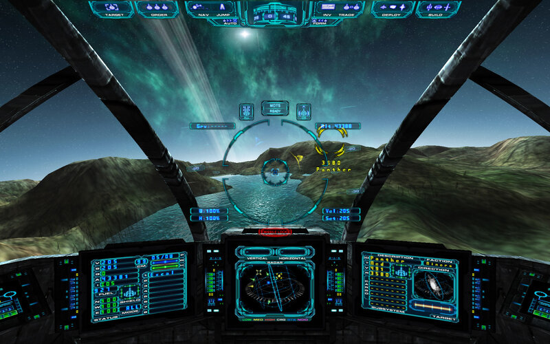 spacecraft cockpit view