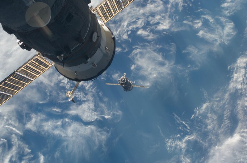 Spacecraft Docking — Blue, Serene