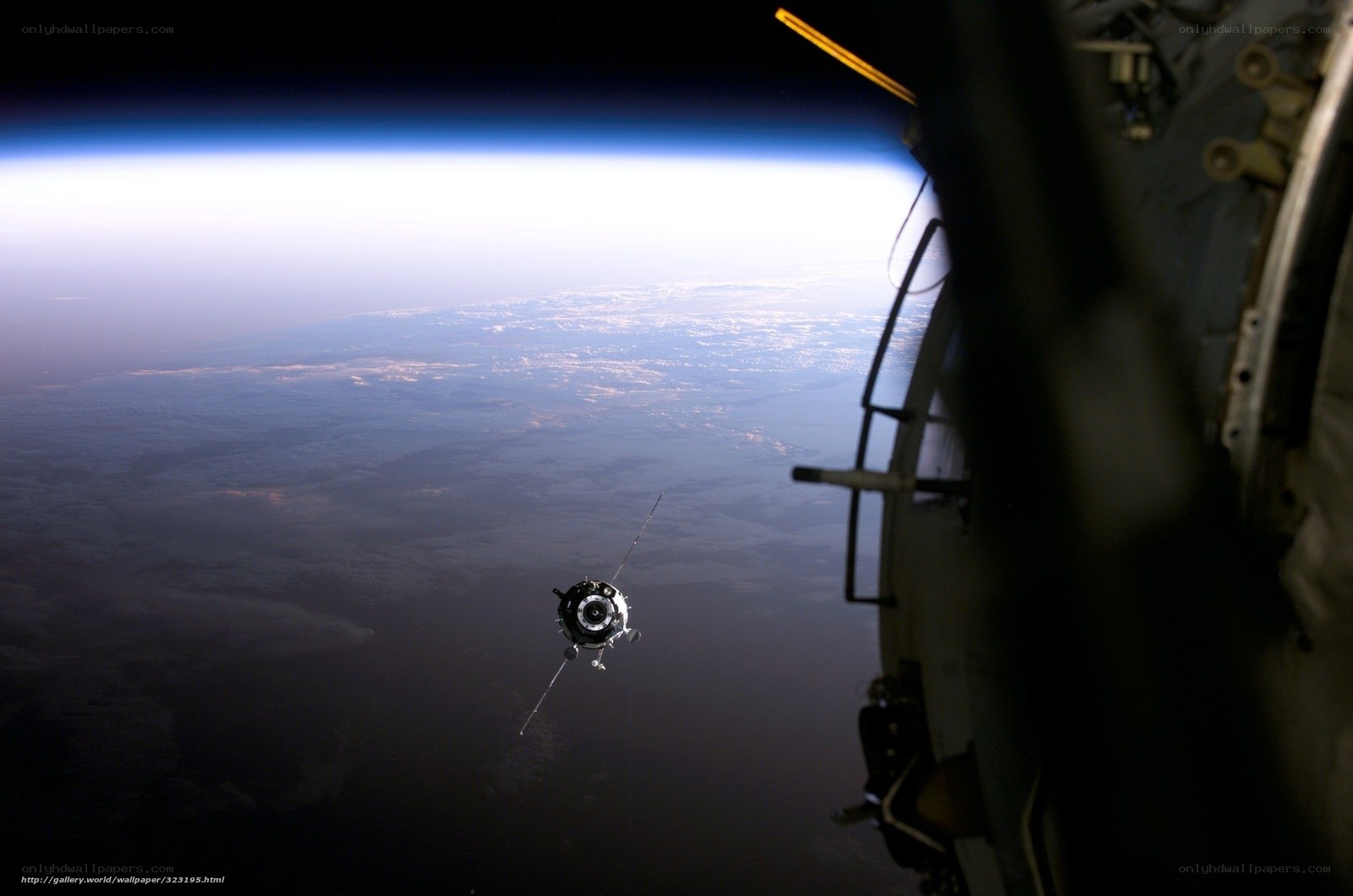 spacecraft docking view