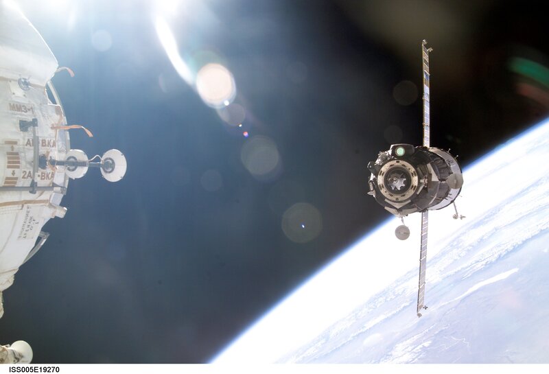 Spacecraft Docking — White, Dramatic