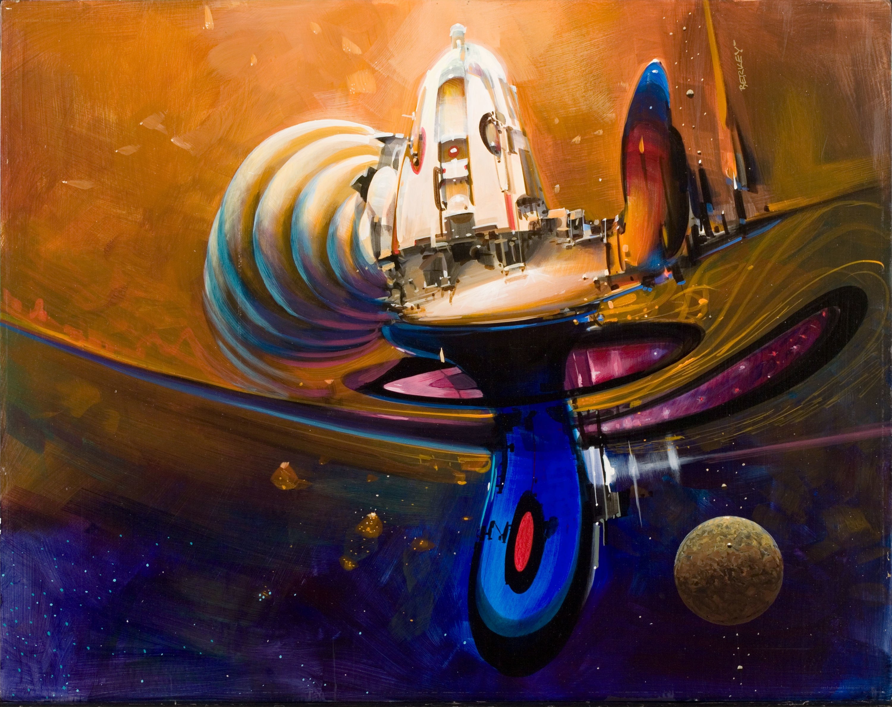 spacecraft in cosmic tunnel