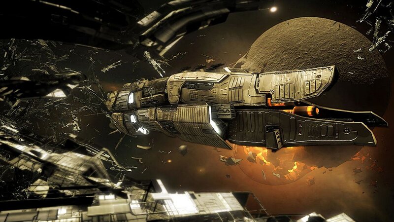 Spacecraft in Debris — Brown
