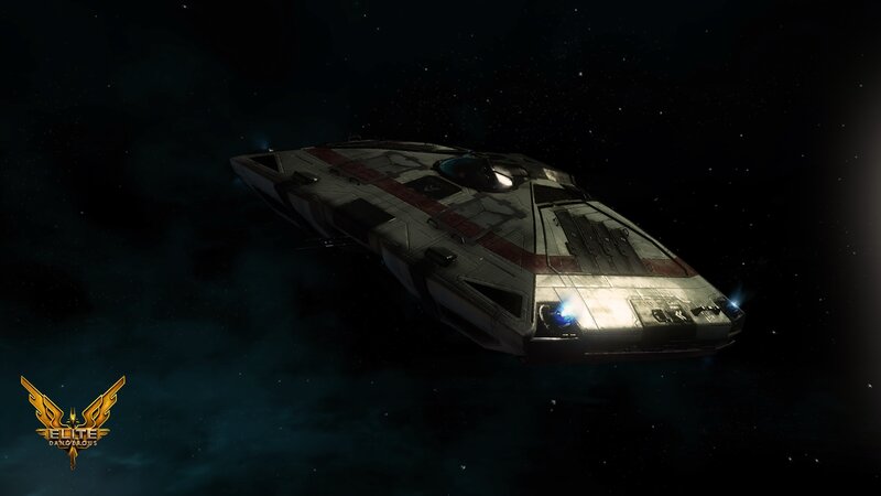 Spacecraft in Deep Space — Black, Dark