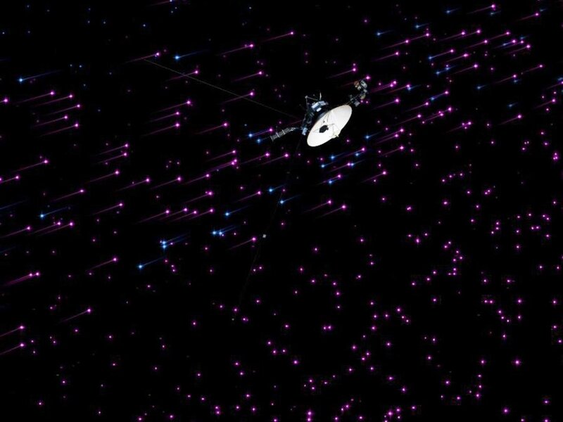 Spacecraft in Deep Space — Black