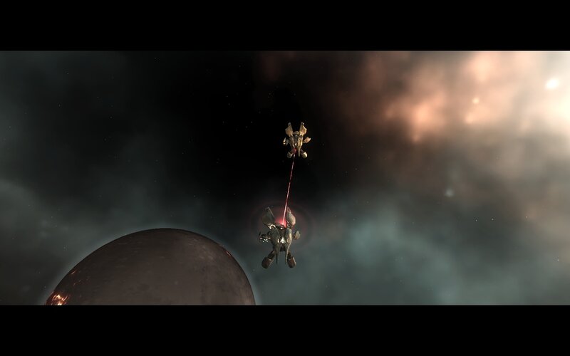 spacecraft in nebula