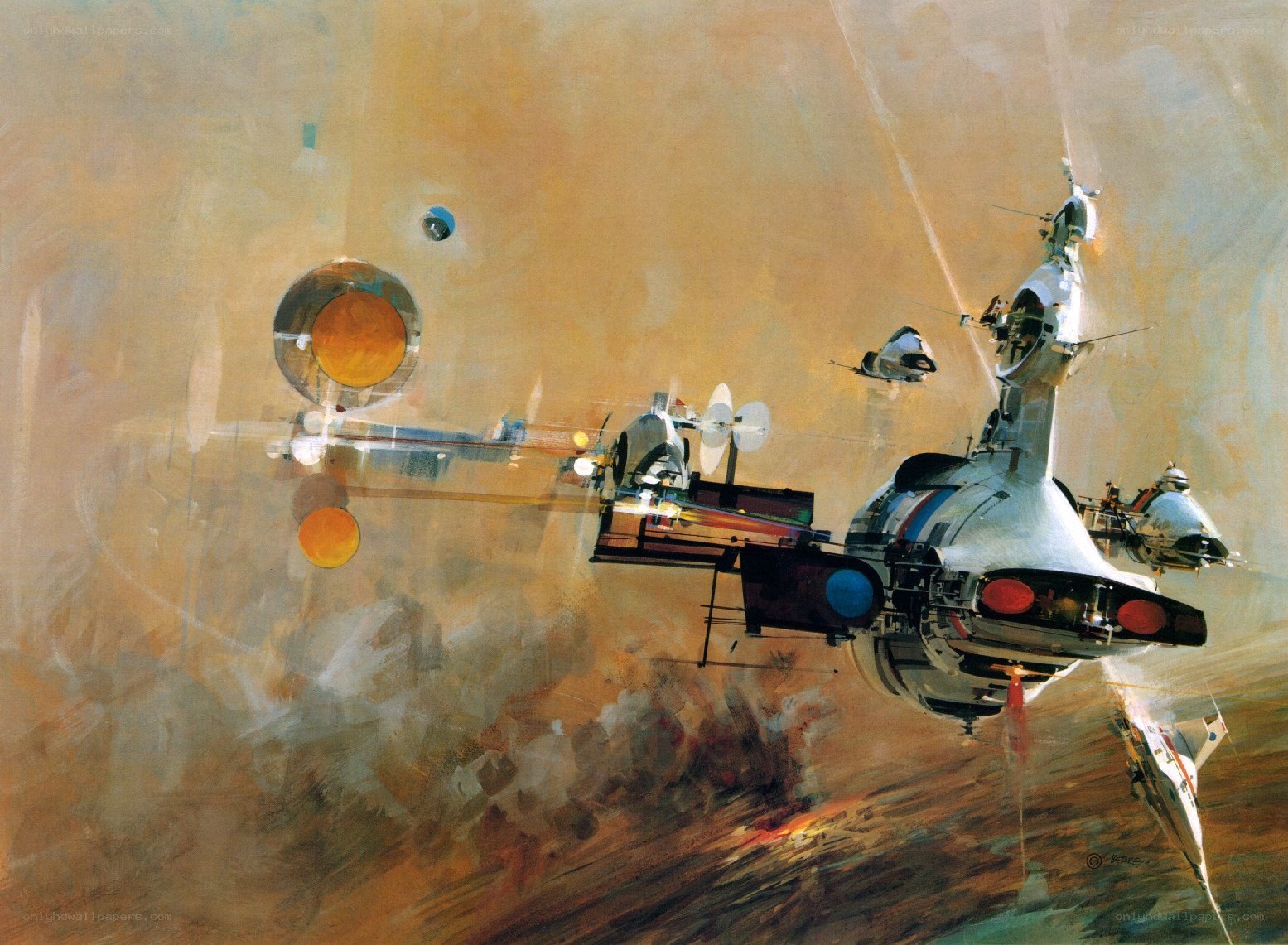 Spacecraft in orbit around a planet