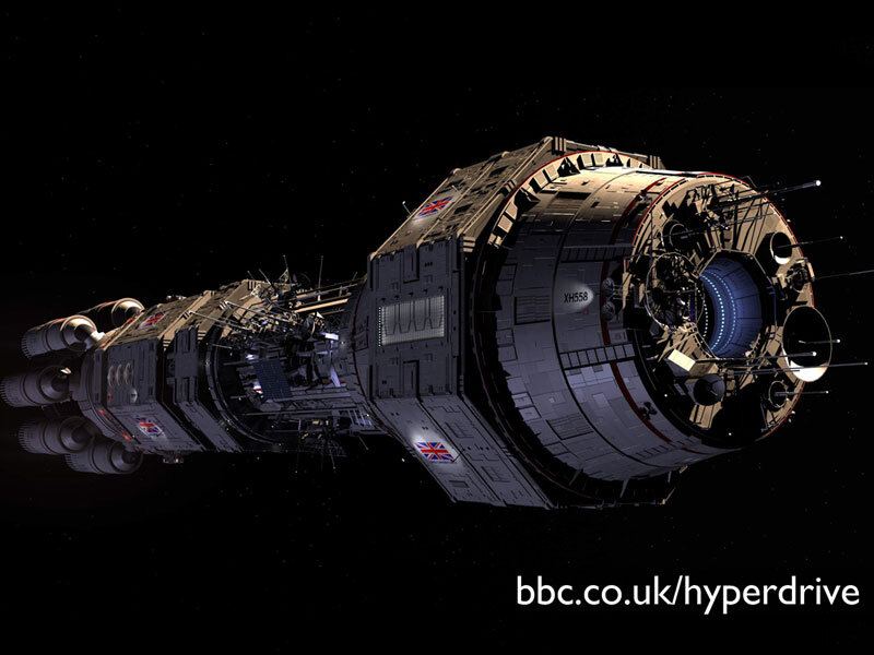 Spacecraft in Orbit — Black, Dramatic, Night