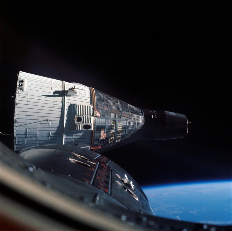 Spacecraft in Orbit — Blue, Dramatic, Photograph, Earth, Space