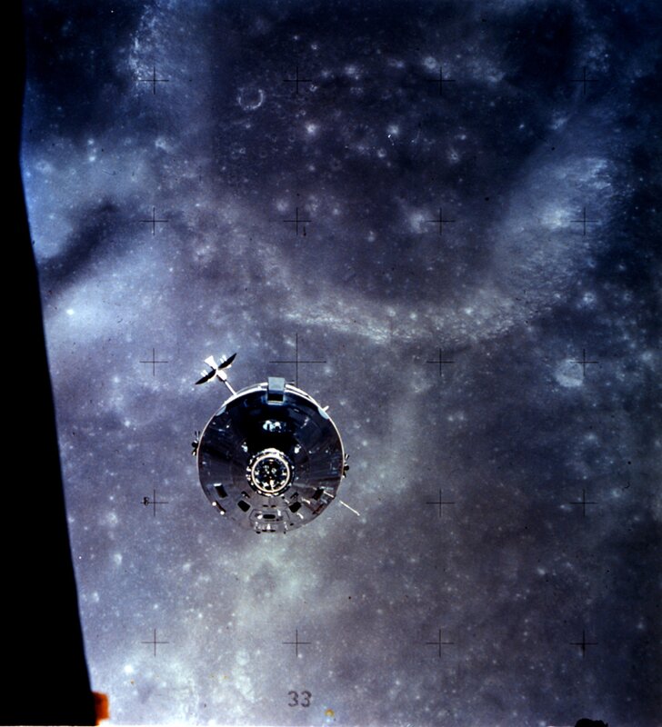 Spacecraft in Orbit — Blue, Dramatic, Photograph, Stars