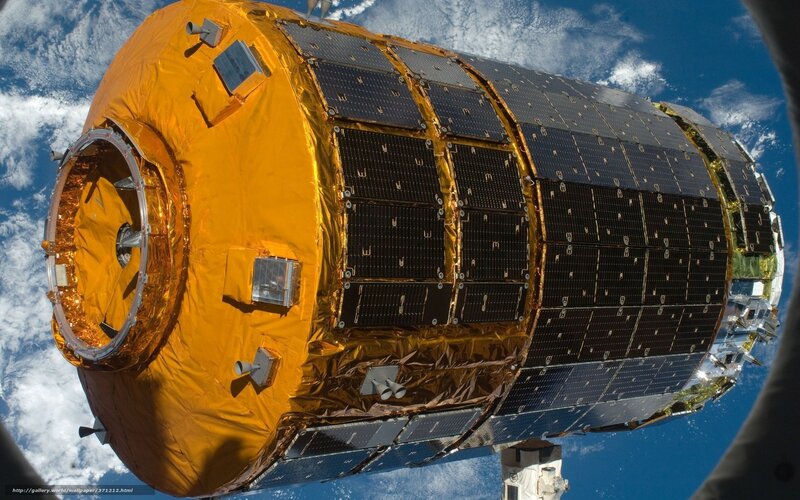 Spacecraft in Orbit — Blue, Dramatic, Photograph
