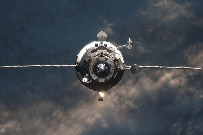 Spacecraft in Orbit — Gray, Dramatic, Photograph