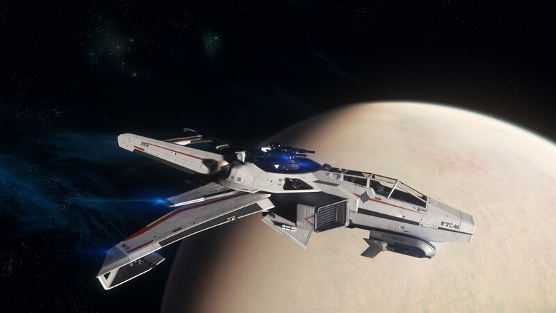 Spacecraft in Orbit — White, Dramatic, 3d Render