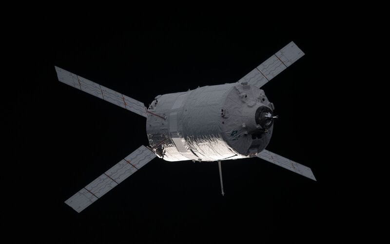 Spacecraft in Orbit — White, Dramatic, Night