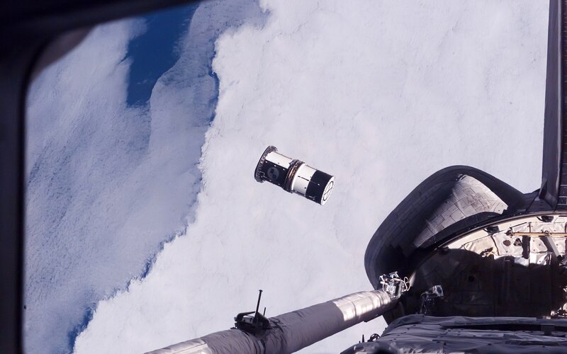 Spacecraft in Orbit — White
