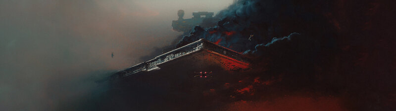 Spacecraft in Smoke