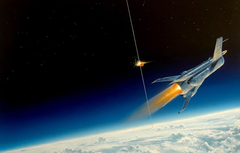 Spacecraft intercepting missile