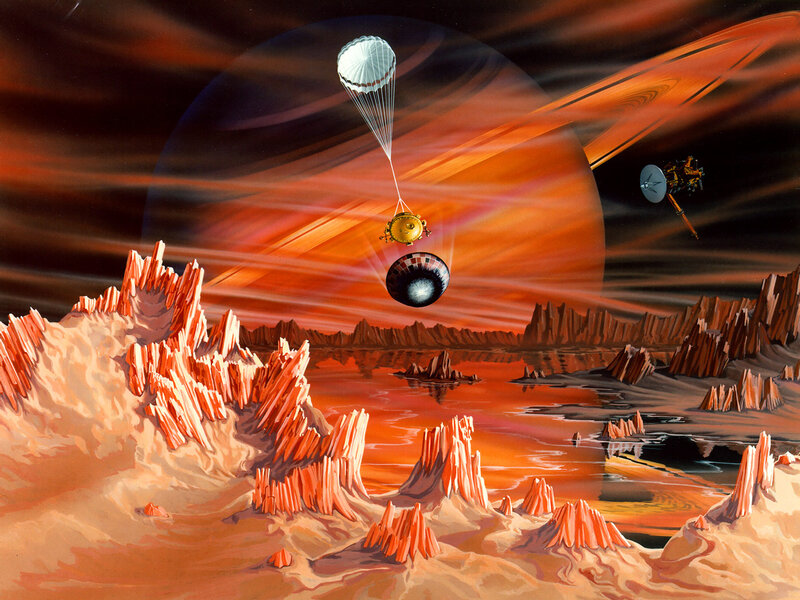 Spacecraft Landing on Planet