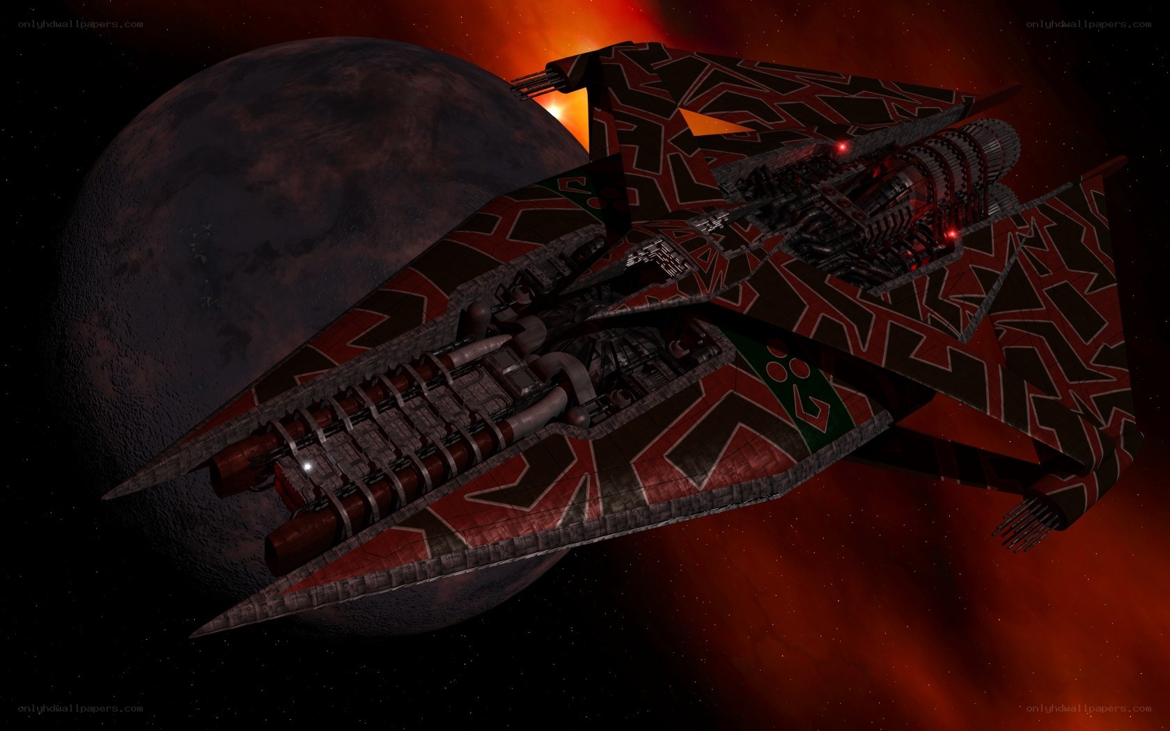 spacecraft near a planet