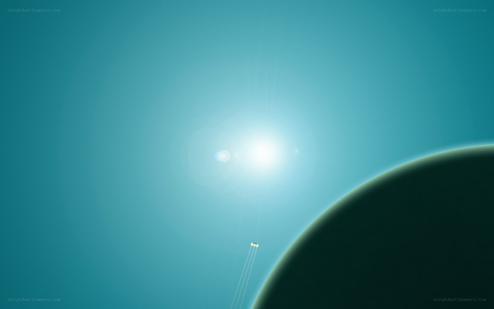 spacecraft near a planet