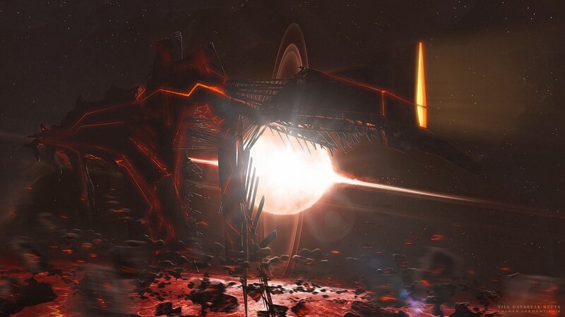 spacecraft near a star
