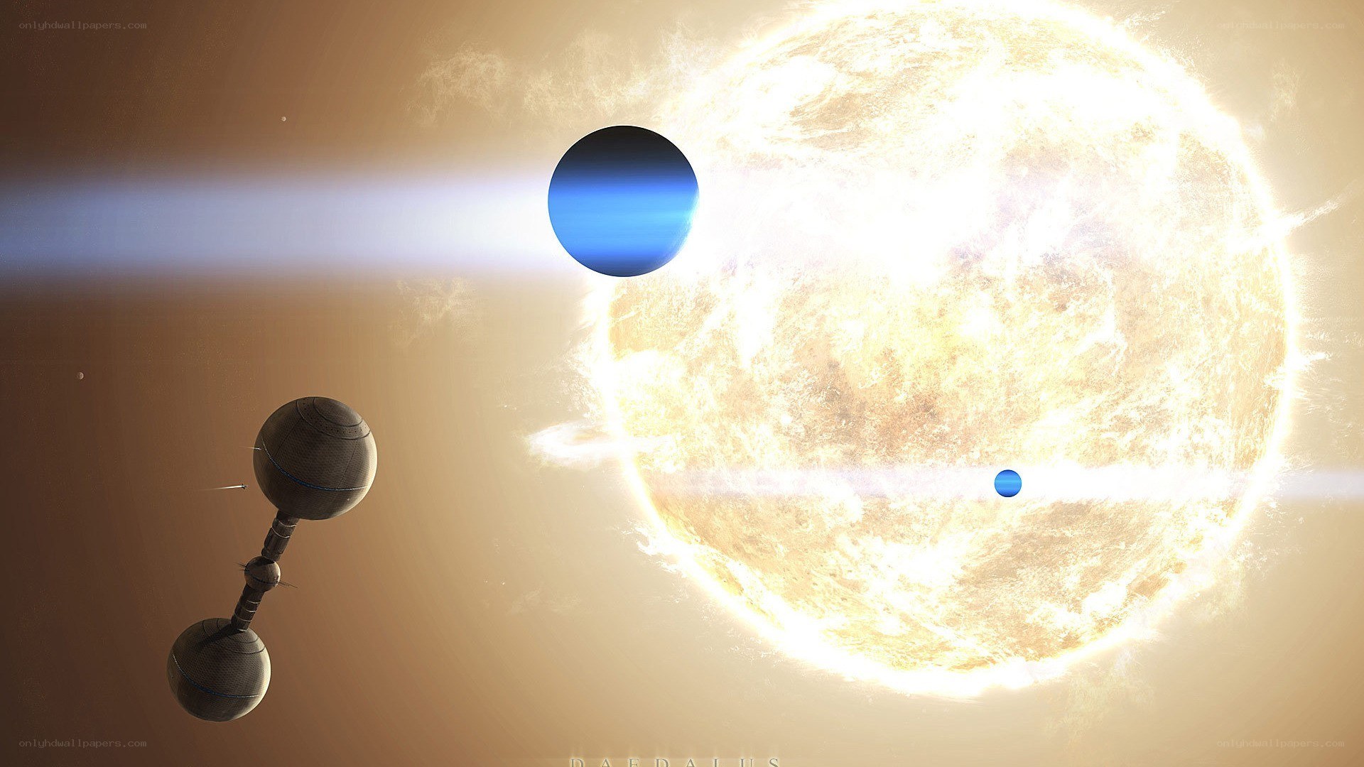 Spacecraft near a star system