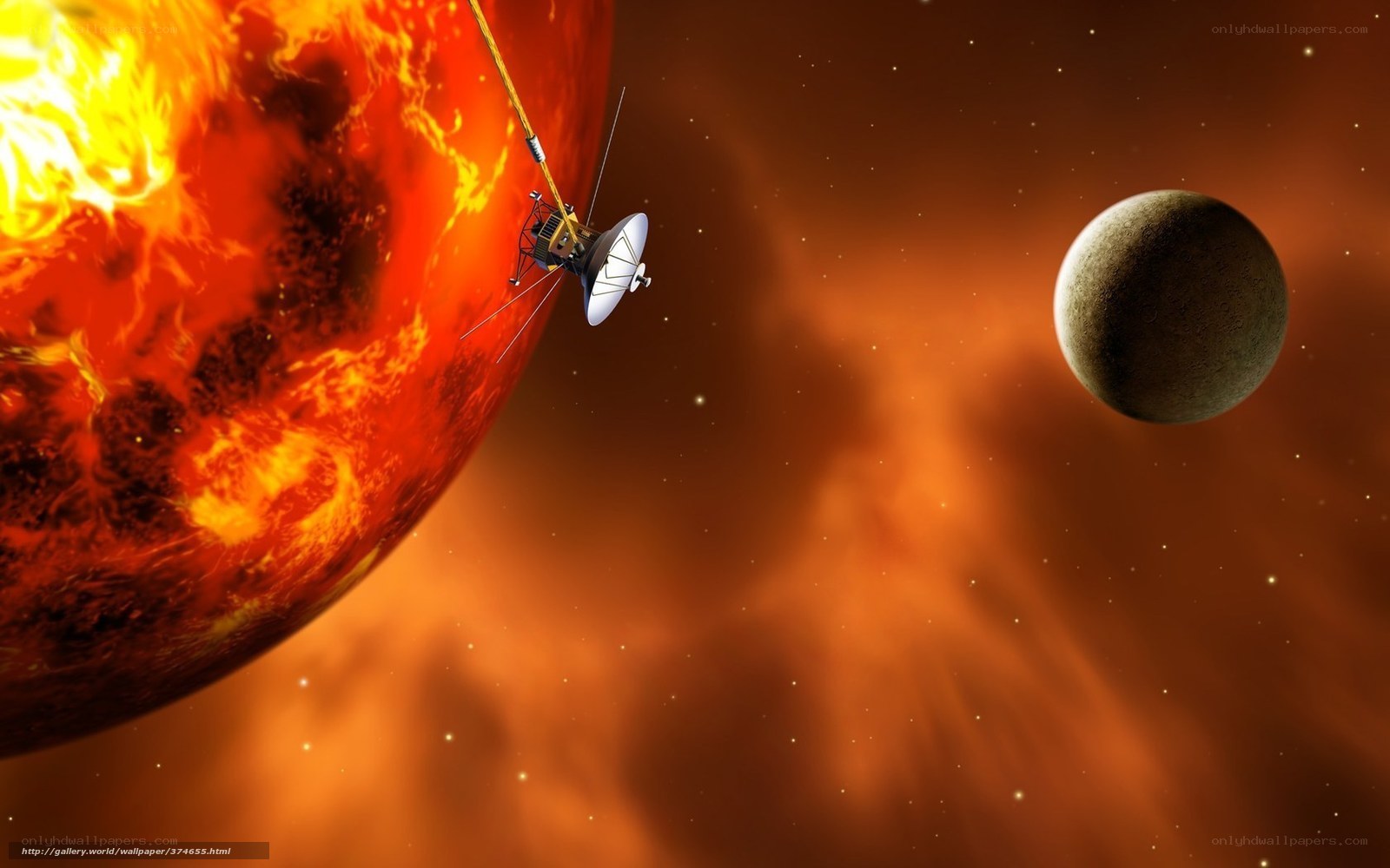 spacecraft near a star