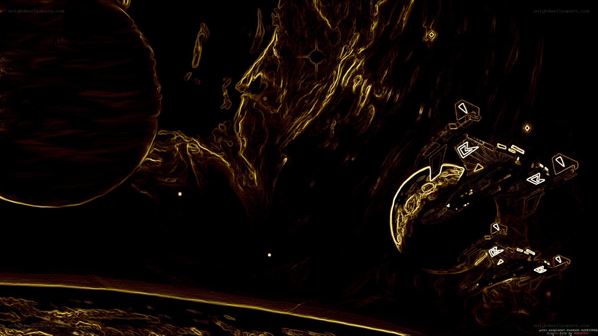 spacecraft near alien planet