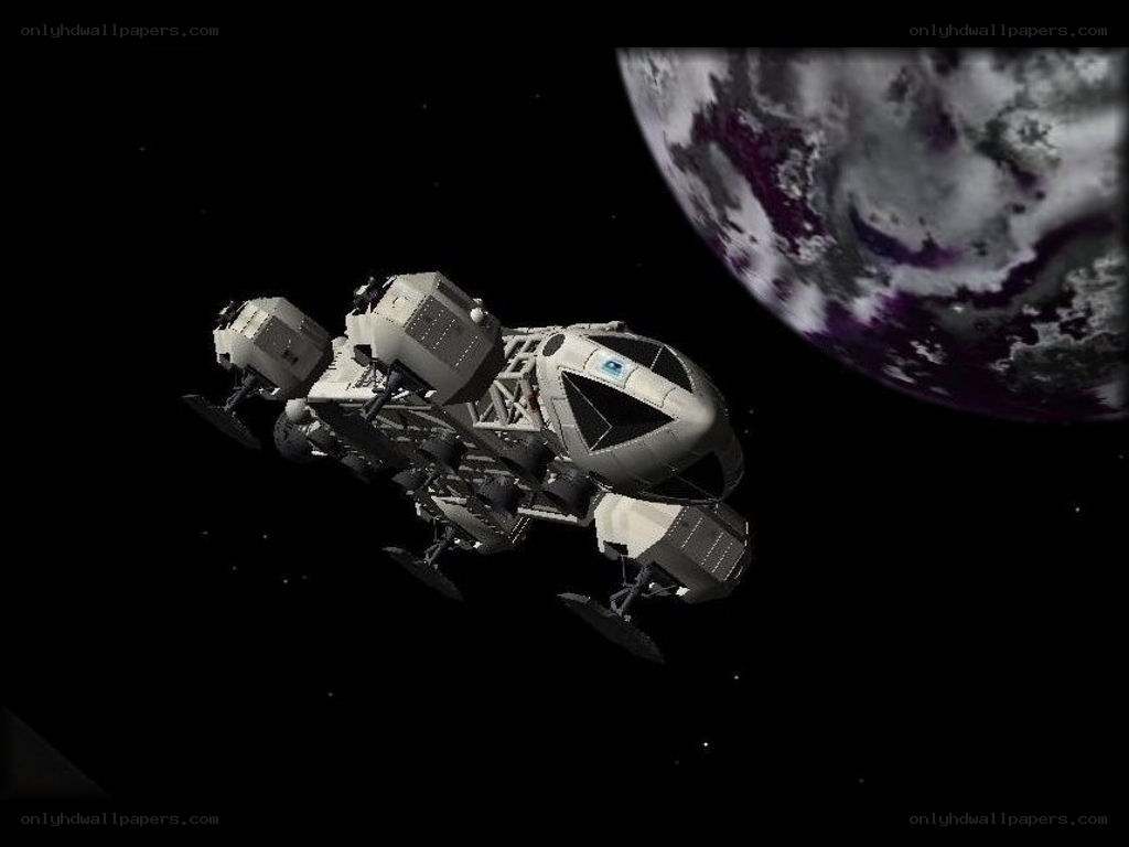spacecraft near alien planet