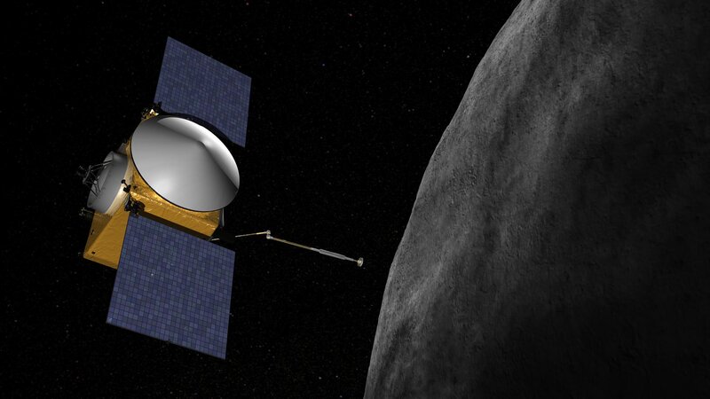 Spacecraft Near Asteroid