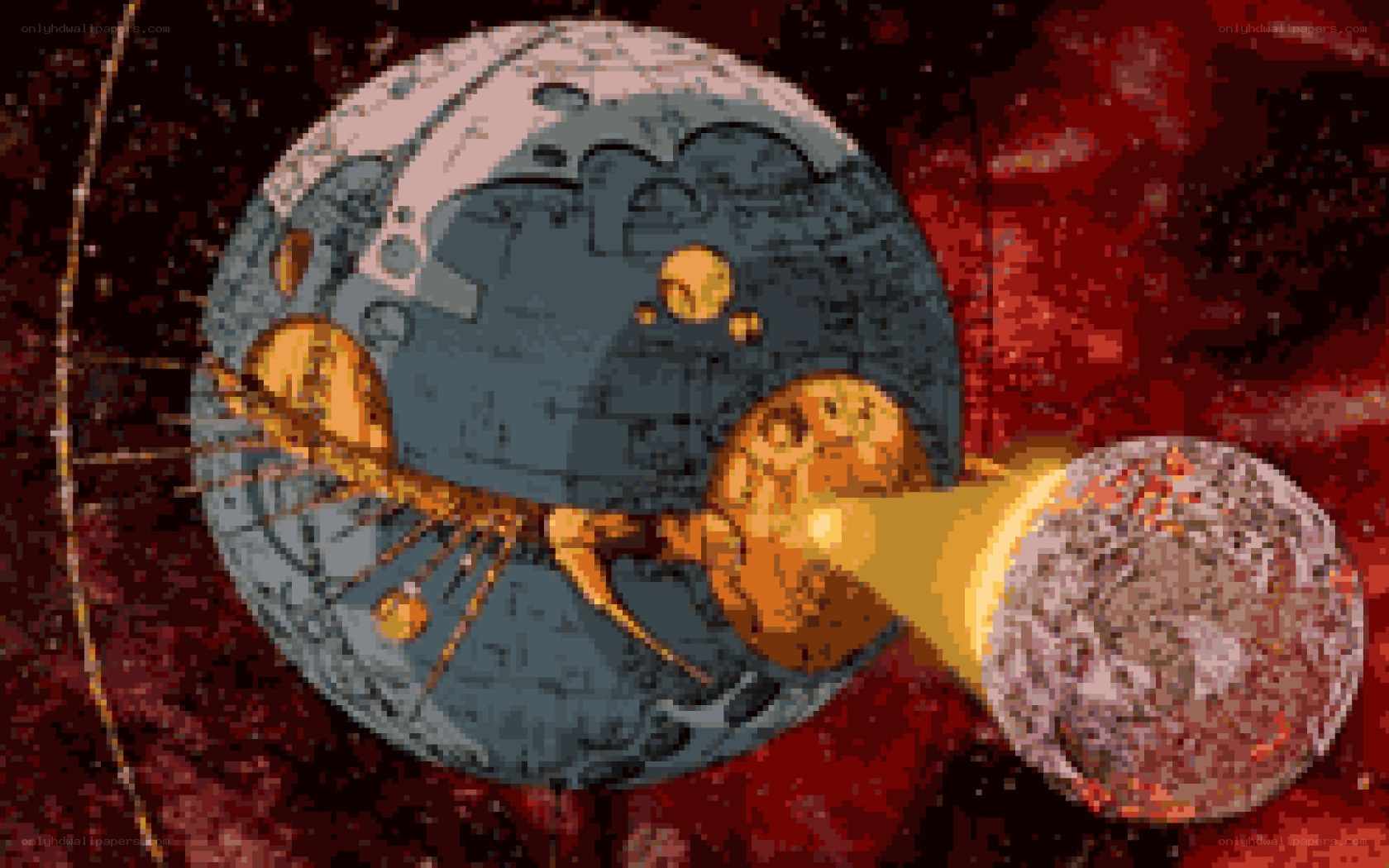 spacecraft near celestial bodies