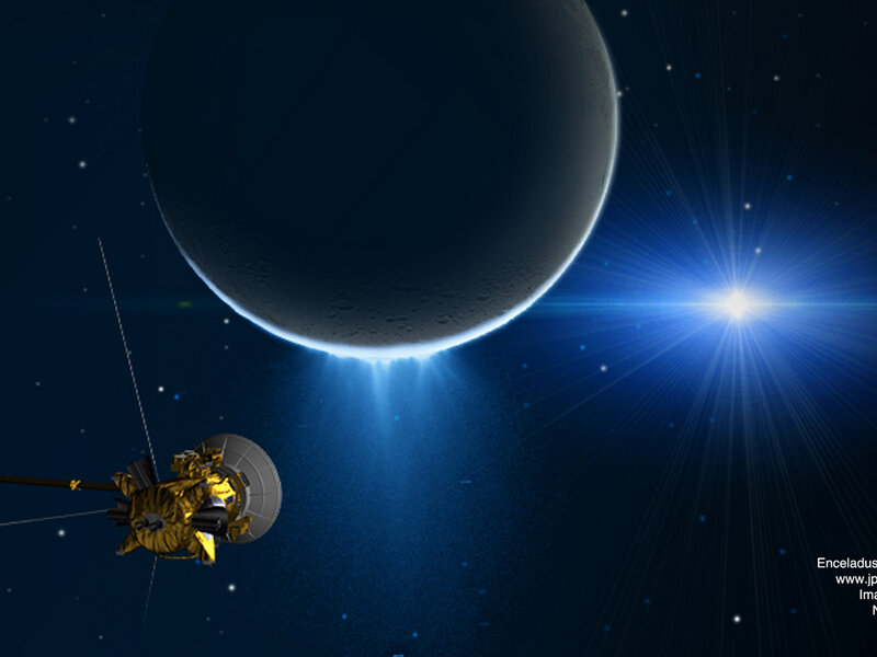 Spacecraft Near Enceladus