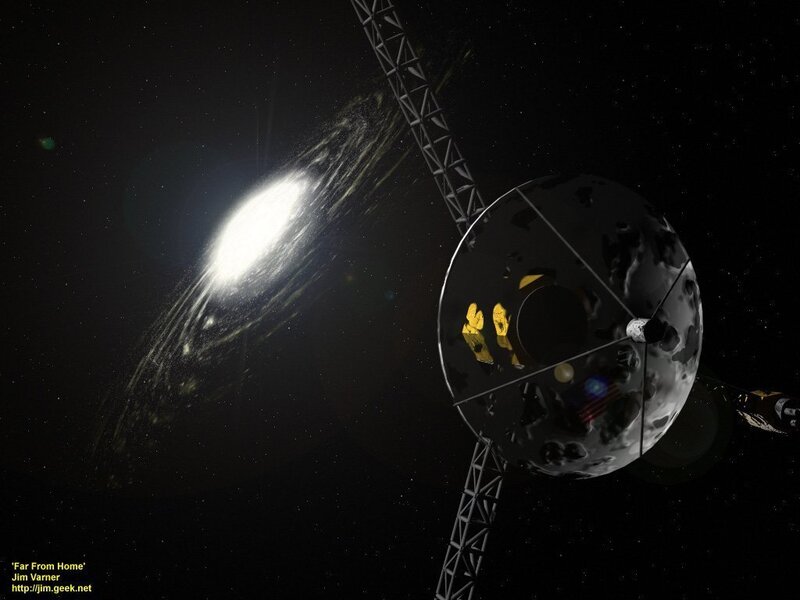Spacecraft Near Galaxy
