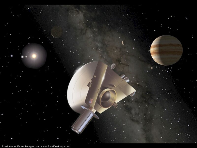 Spacecraft Near Jupiter — Black
