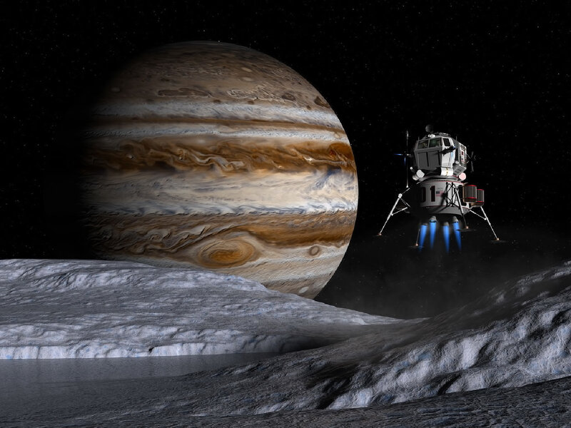 Spacecraft Near Jupiter — Brown