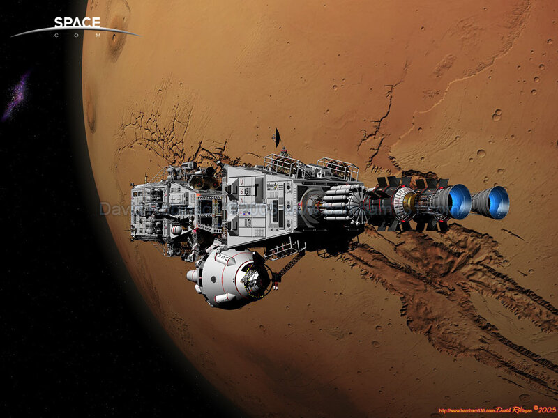 Spacecraft Near Mars