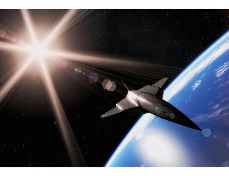 Spacecraft Near Planet — Blue