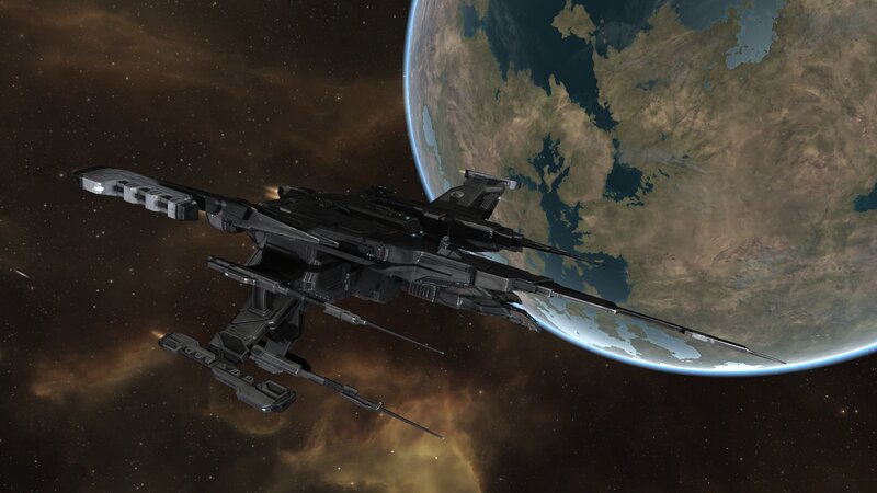 Spacecraft Near Planet — Brown