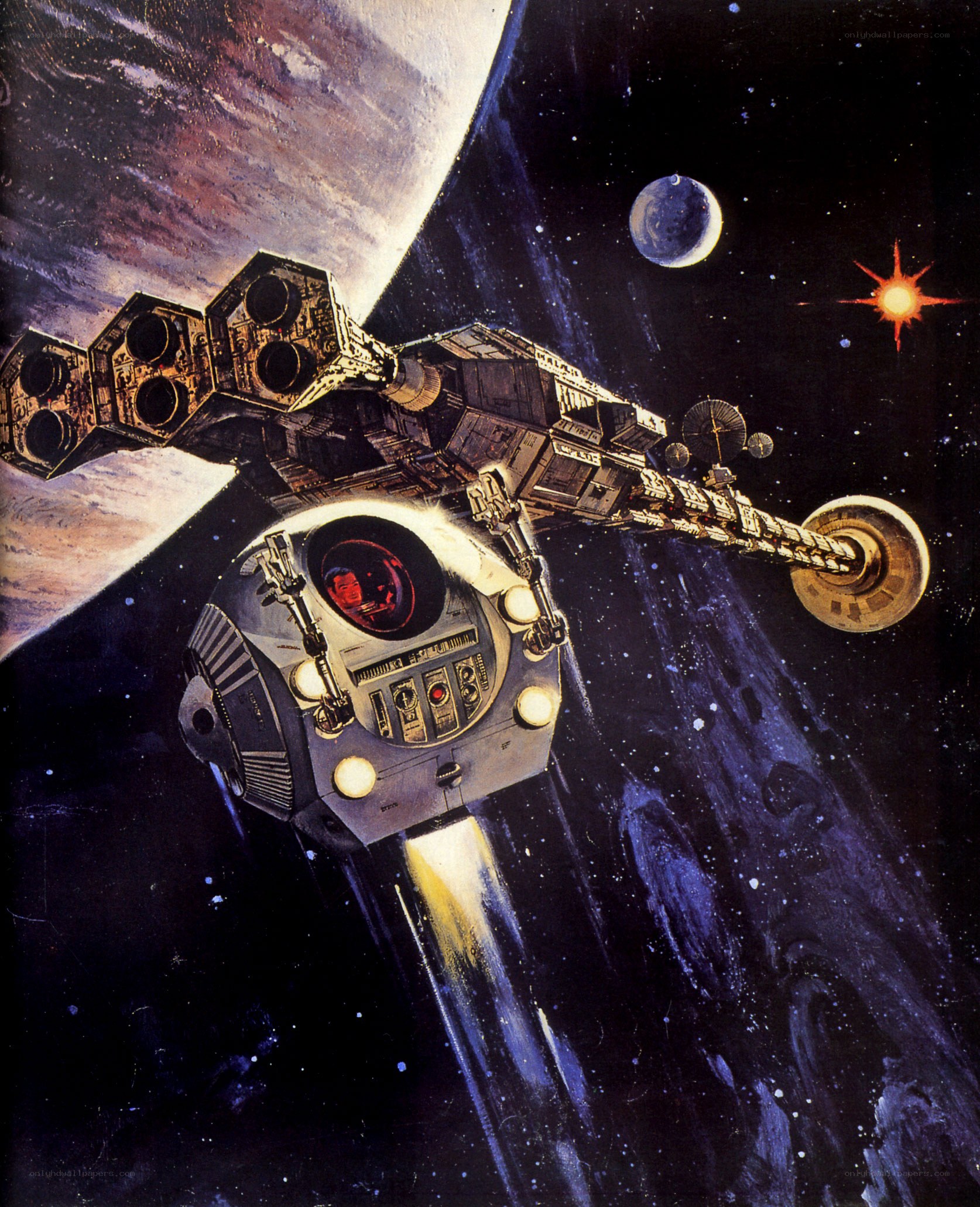 spacecraft near planet