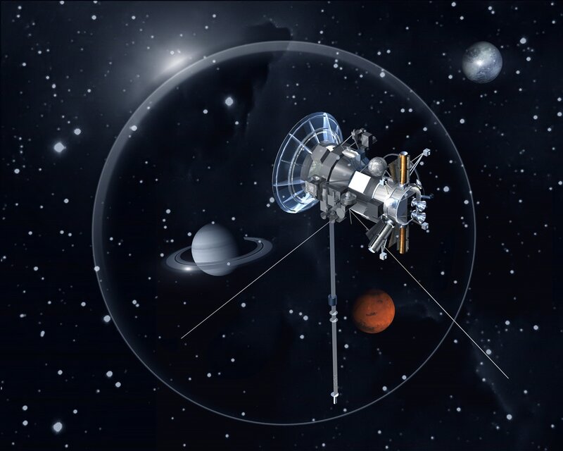 spacecraft near planets