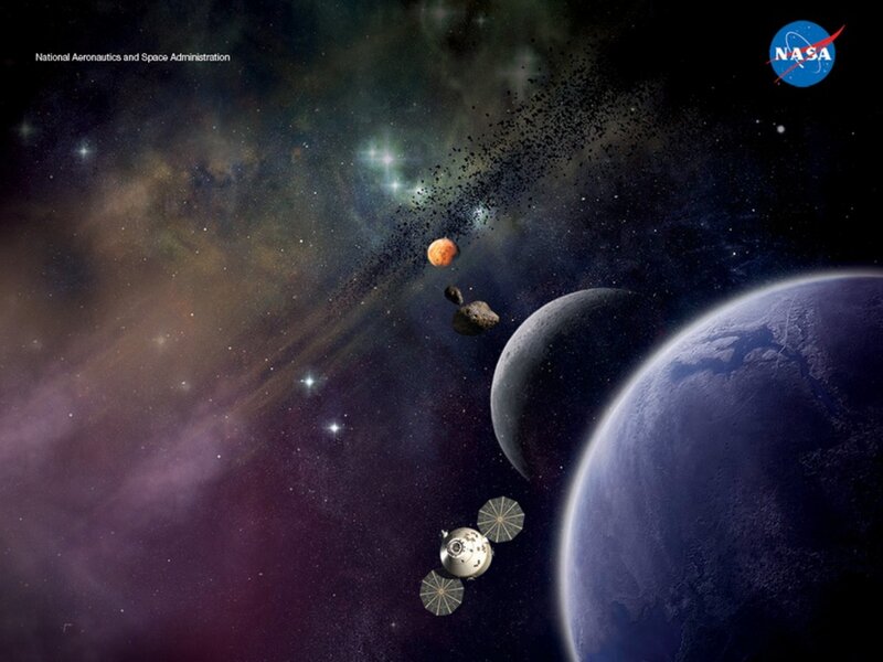 Spacecraft Near Planets — Purple
