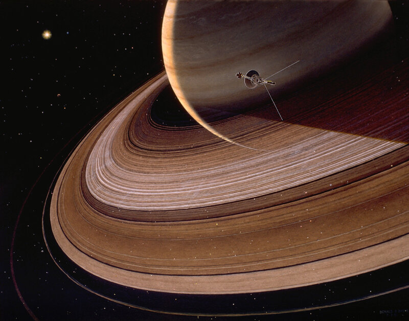 Spacecraft Near Saturn