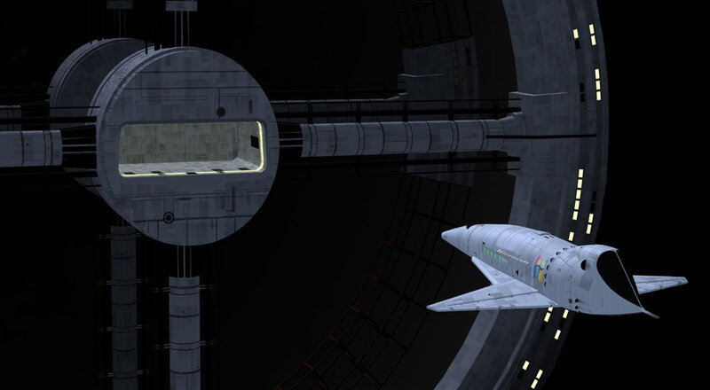 Spacecraft Near Station
