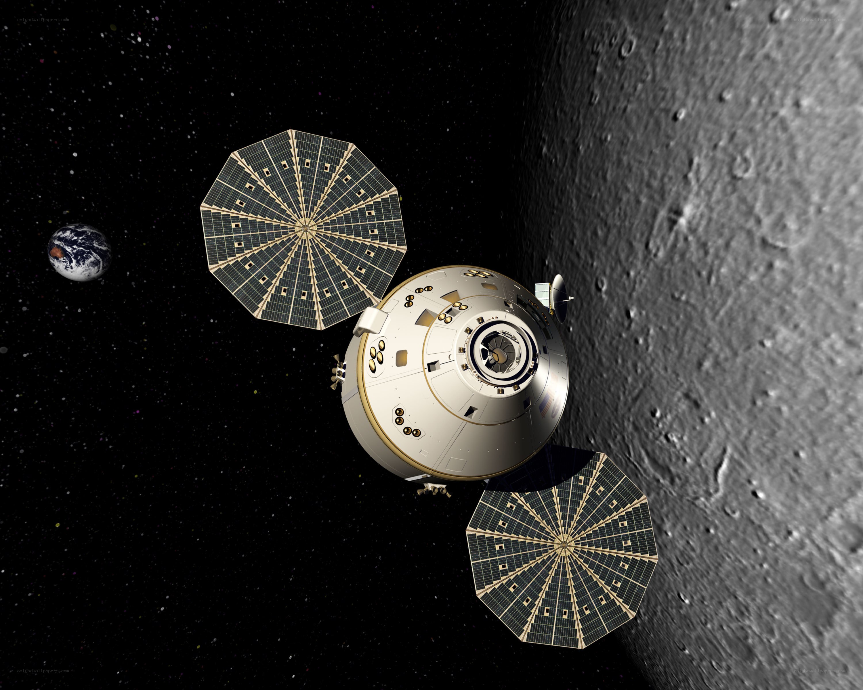 Spacecraft near the Moon