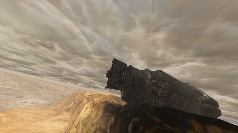 Spacecraft on Desert Planet