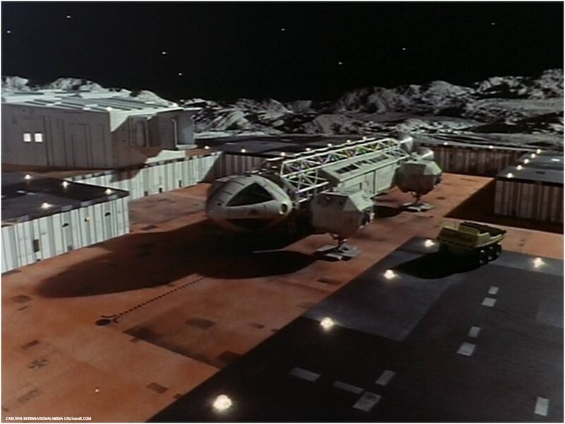 Spacecraft on Lunar Base — Gray
