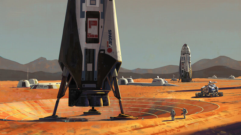 Spacecraft on Mars