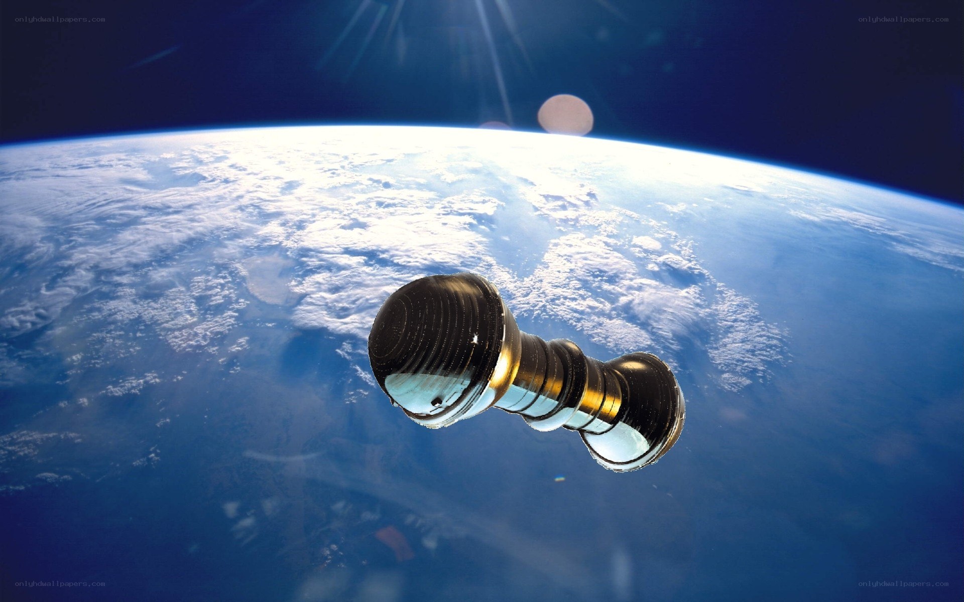 Spacecraft orbiting Earth